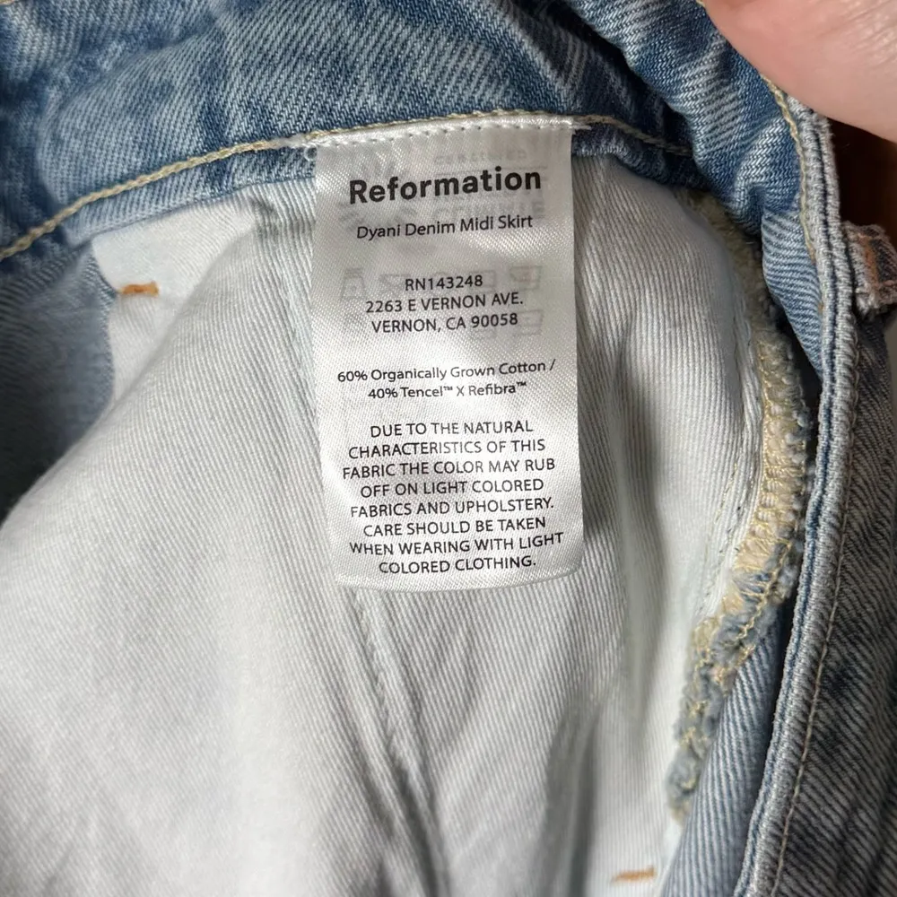 Reformation Dyani Denim Midi Skirt 26 - Image 6