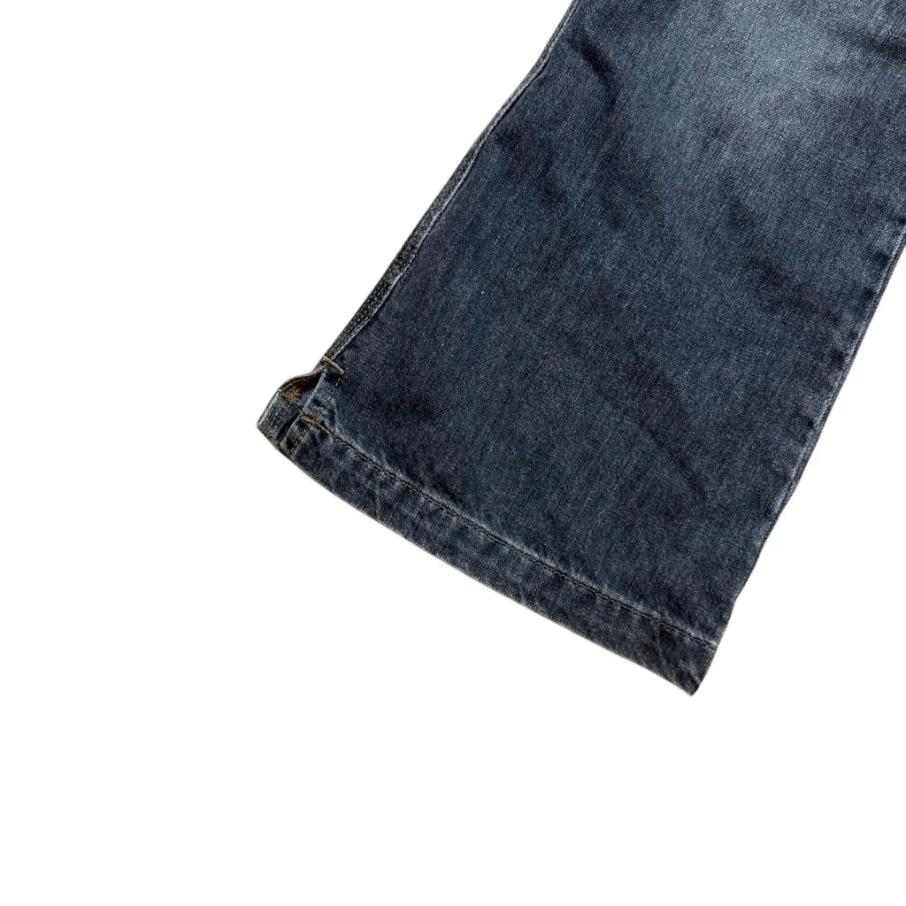 Y2K vintage Hudraulic low rise Flare button front waistless jeans size 5 / 6 - Image 6