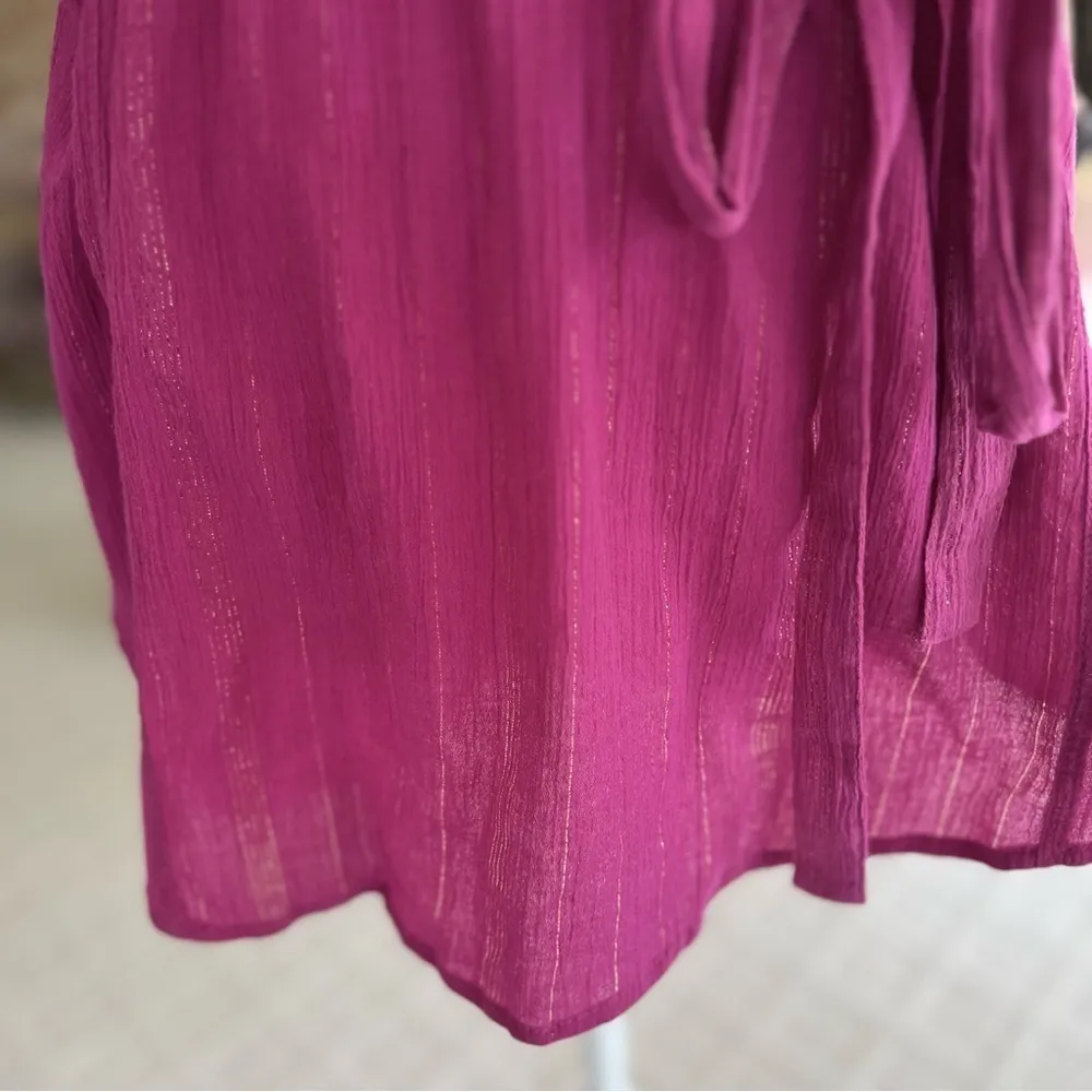 Maeve Anthropologie Batavia Pink Metallic Tunic Top NWT S - Image 8