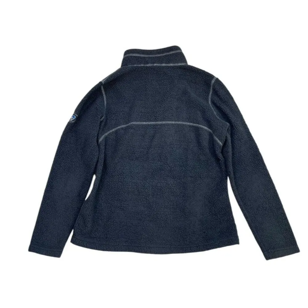 *KUHL Fleece Pullover Womens Size Sm Gray 1/4 Snap Hiking Activewear Corpcore - Image 2