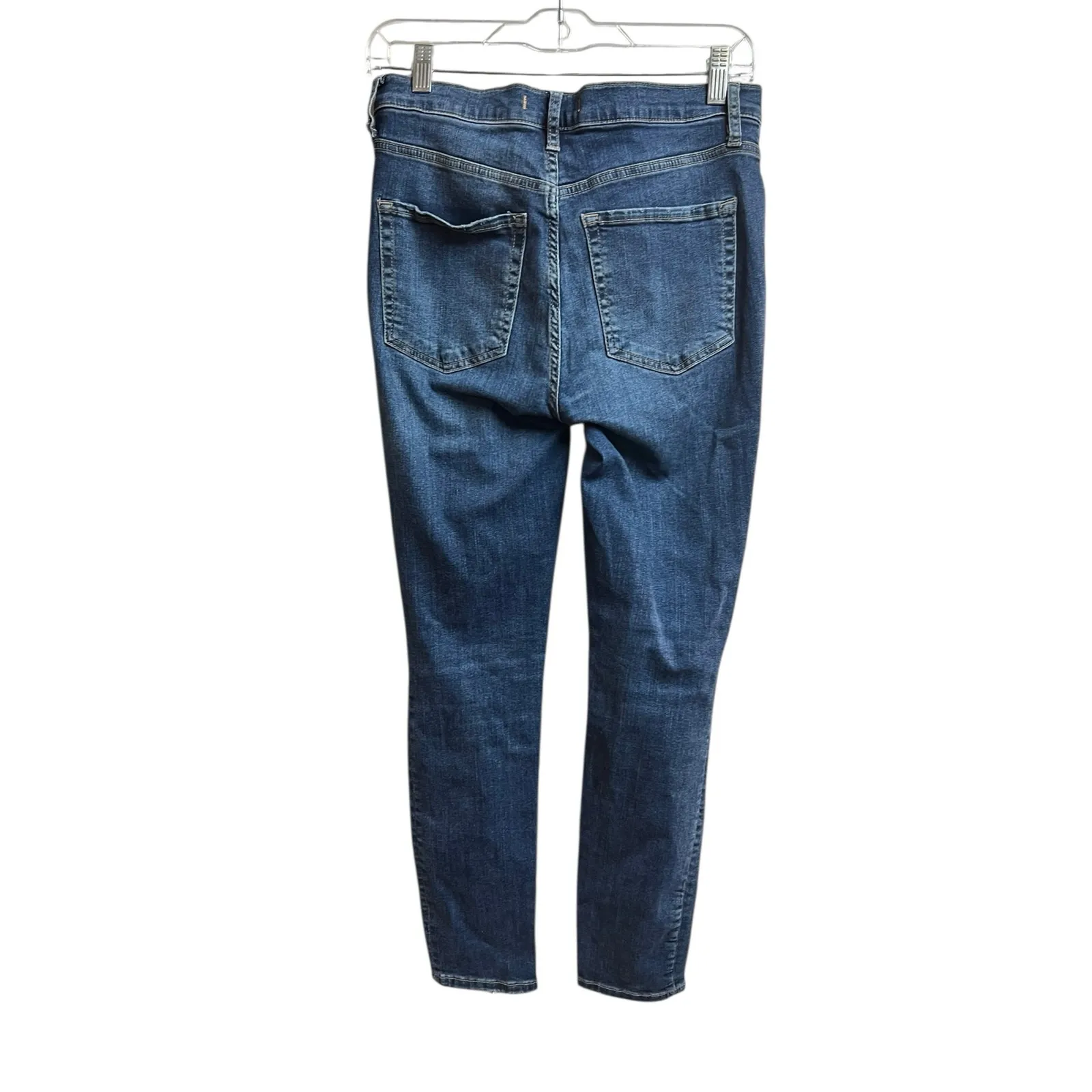 Free People Busted Knee Skinny Fit Jeans Medium Blue Wash 30 - Image 9