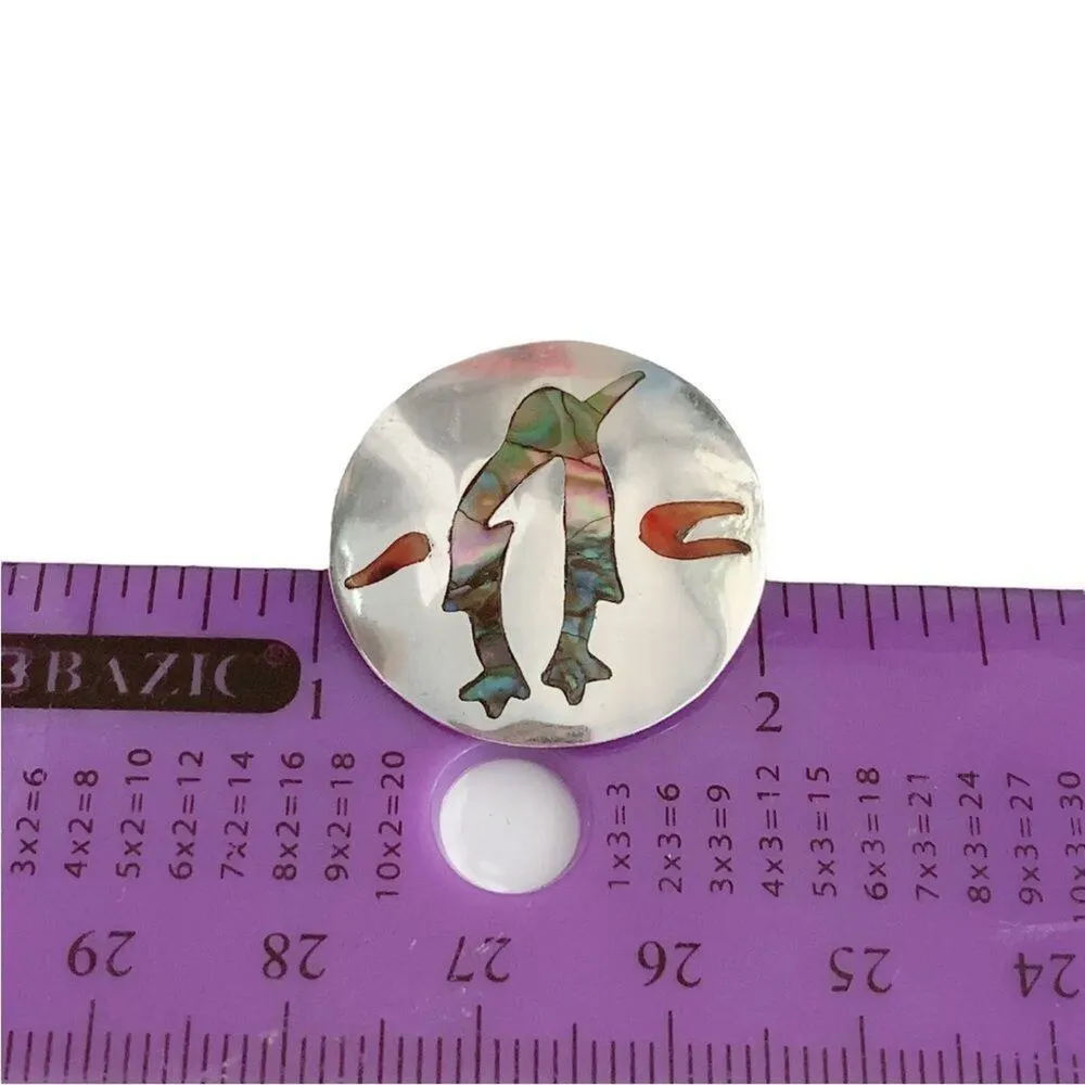 Vintage Taxco Sterling Silver Mexico Brooch Pin Dolphin - Image 2