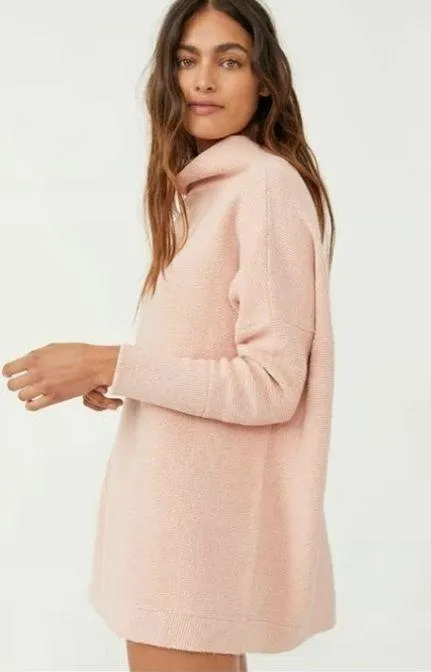 Free People Ottoman Slouchy Tunic Sweater Pink Bath Bubbles - Image 9