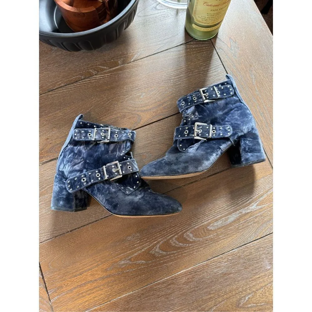 Rebecca Minkoff  Women's Moon Crushed Velvet Logan Booties Size 7.5 - Image 8