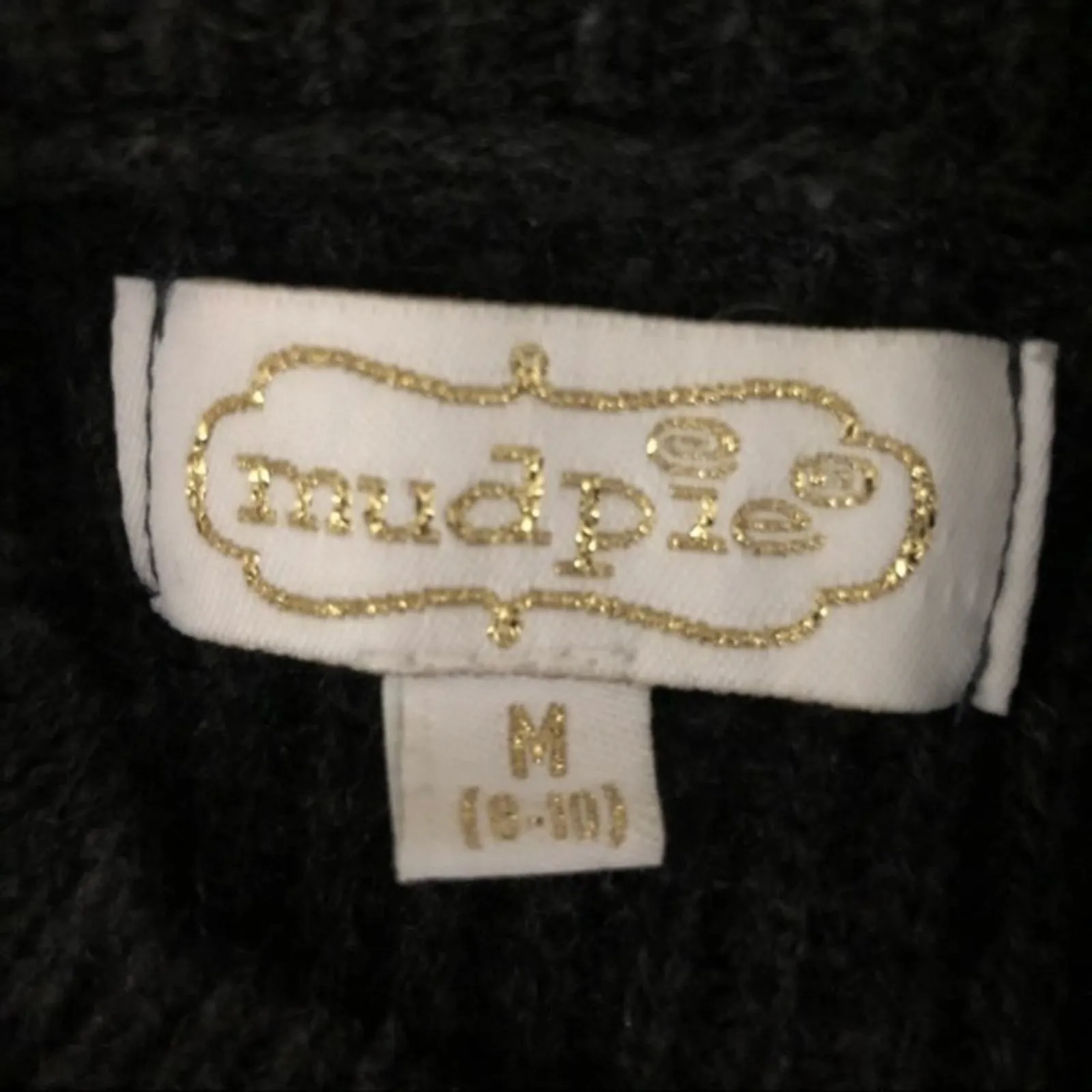 Mud Pie Cold Shoulder Sweater Womens M Charcoal Gray Ribbed Knit Stretch Flirty - Image 5