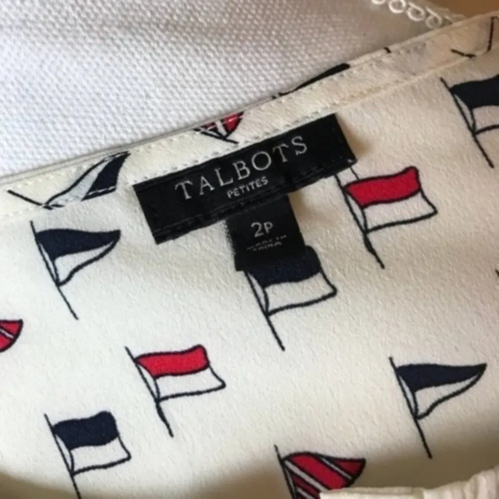 Talbots • Red White Blue Flag Blouse / Patriotic - Image 54