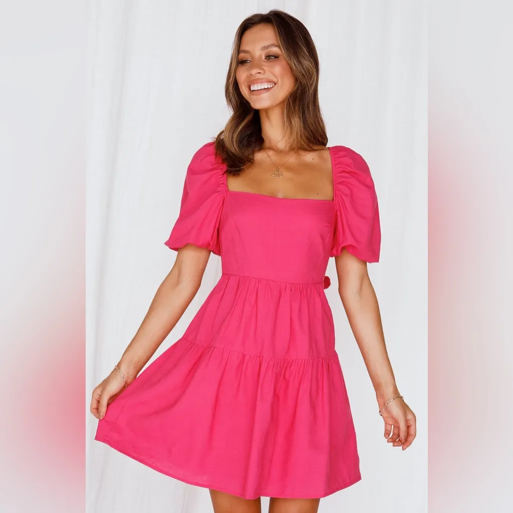 HELLO MOLLY Best Weekend Dress Pink - Image 5