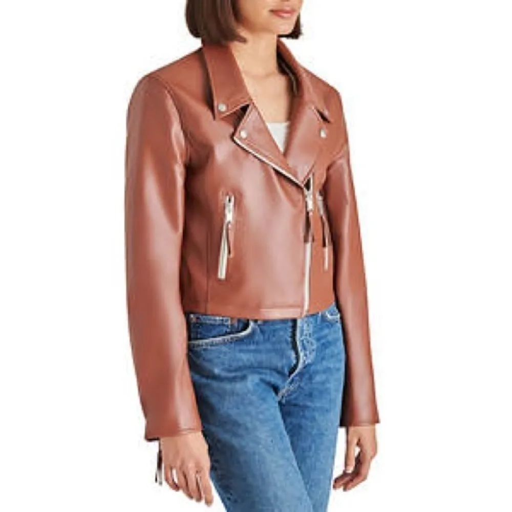 Steve Madden Cognac Biker Jacket - Image 3