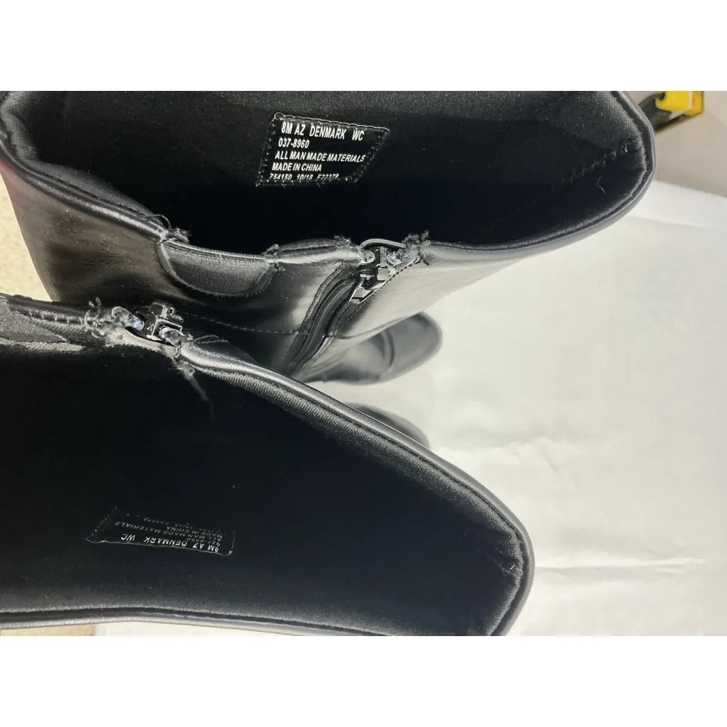Womans Arizona Denmark Riding Boots 8M Black Full Zip Strappy Buckle Accent NWOT - Image 7