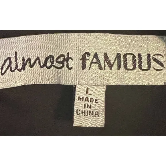 Almost Famous Woman's Black‎ Lacey Sleeveless Dress Size L 32" Long x 18" PTP - Image 3