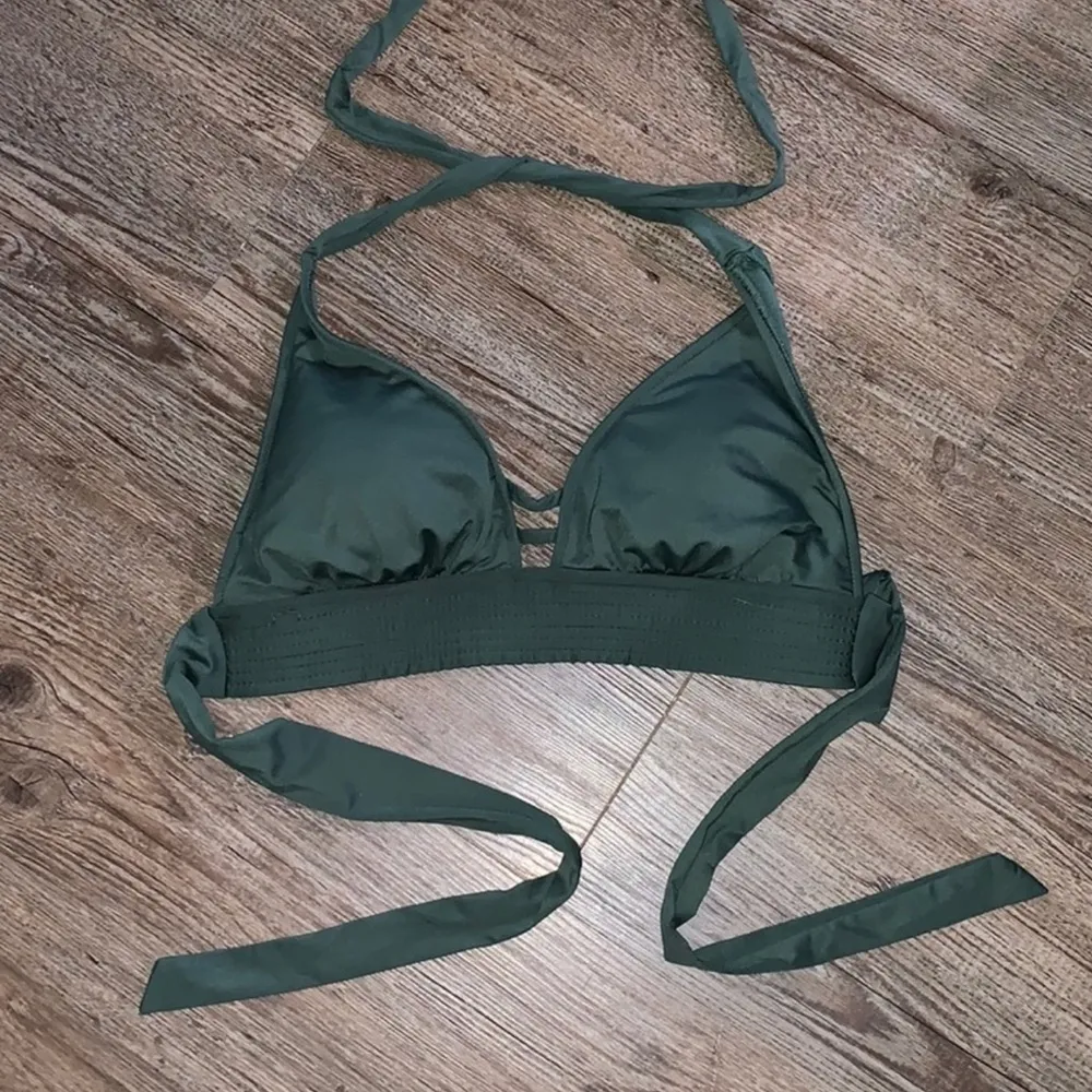 Kona Sol Bikini Top Target Olive Strappy Size Medium Swim Summer - Image 2