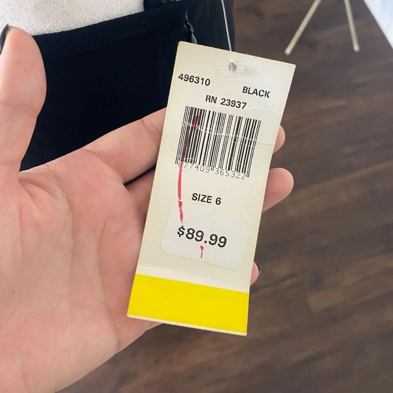 VTG Deadstock NWT Made in USA Black Ruffle Asymmetric Mesh Midi Maxi Skirt 6 / S - Image 7