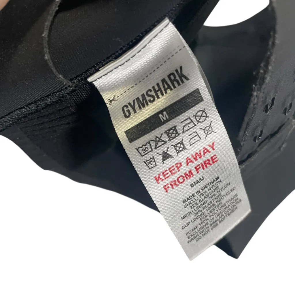 Gymshark Medium Adjustable Black Sports Bra With Cross Back - Image 4