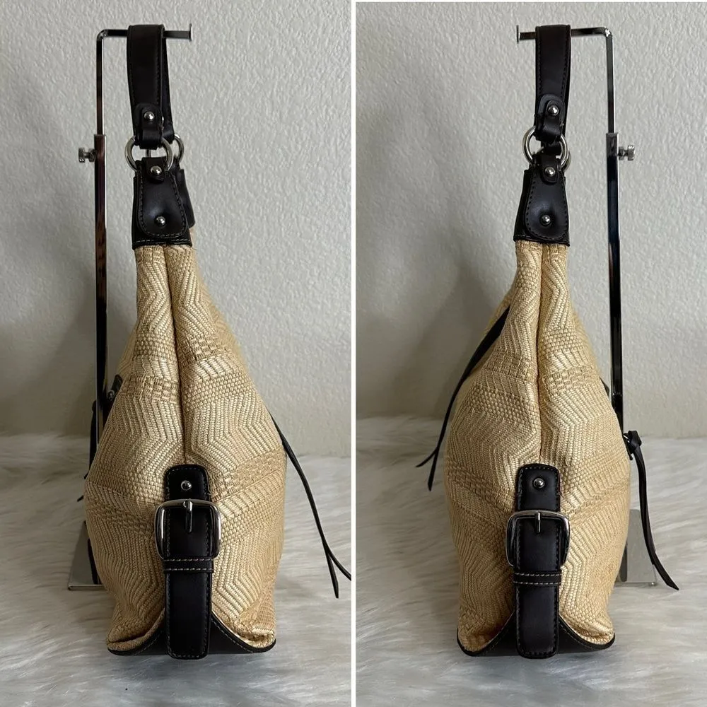 Worthington Linen Blend Woven Straw Summer Shoulder Bag - Image 10