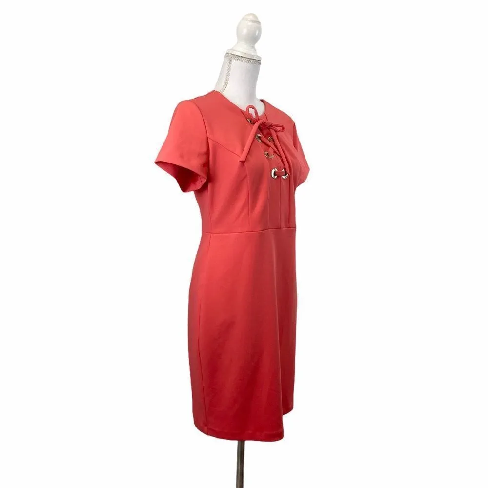 VINCE CAMUTO Orange Casual Dress Sz 6 - Image 5