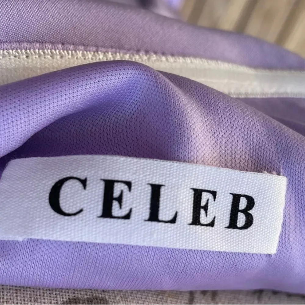 Celebrity Lavender Lilac Formal Off Shoulder Pleated Gown Sz. 8-10 Unaltered NWT - Image 8