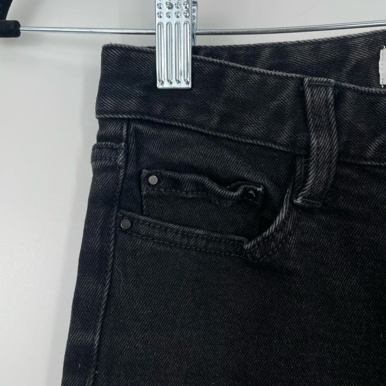 OAK + FORT‎ Women's Black High Rise Classic Fit Stretch Denim Jeans Size 24 - Image 6