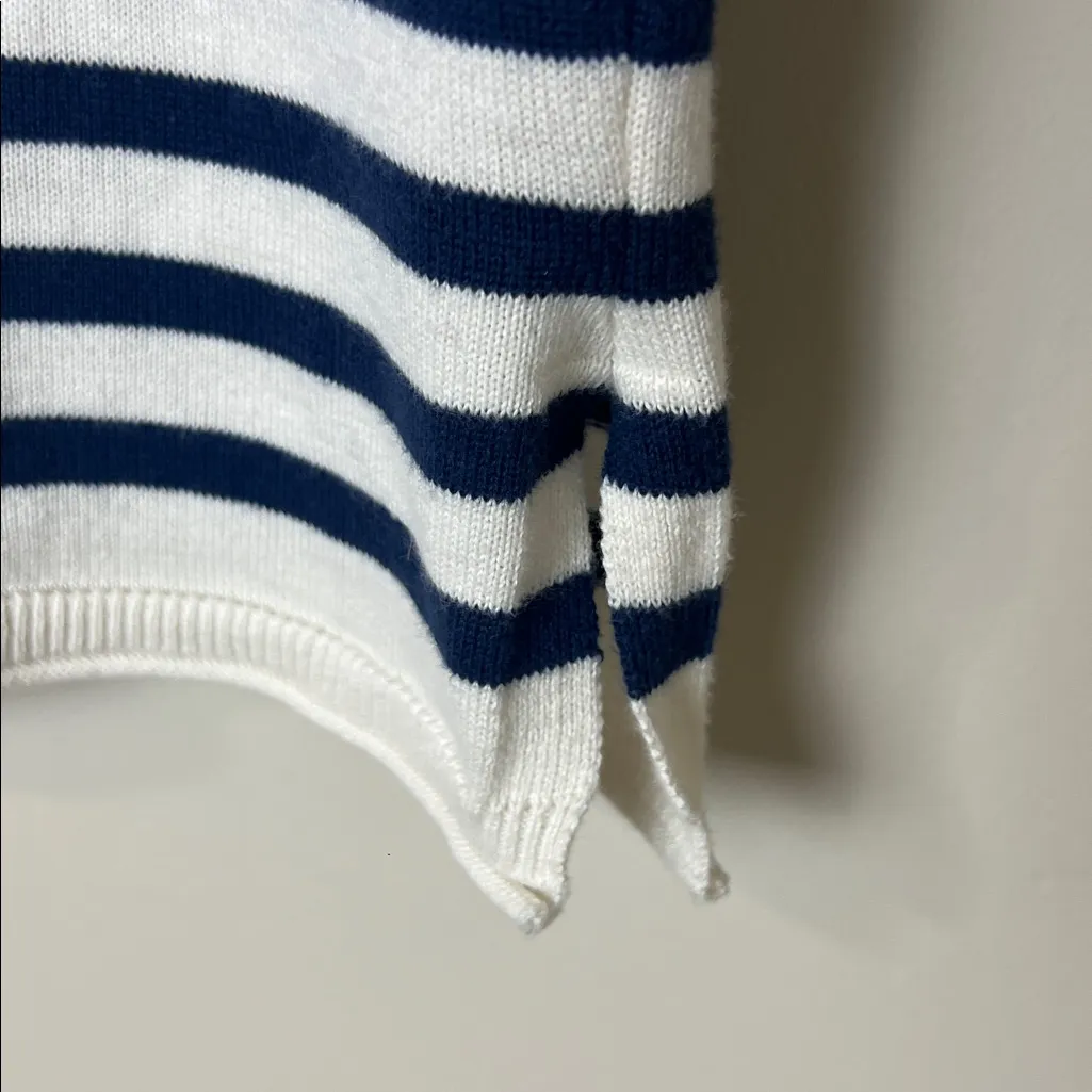 Pact Sweater Mediu 100% Organic Cotton Stripe Nautical Coastal Preppy Minimalist - Image 6