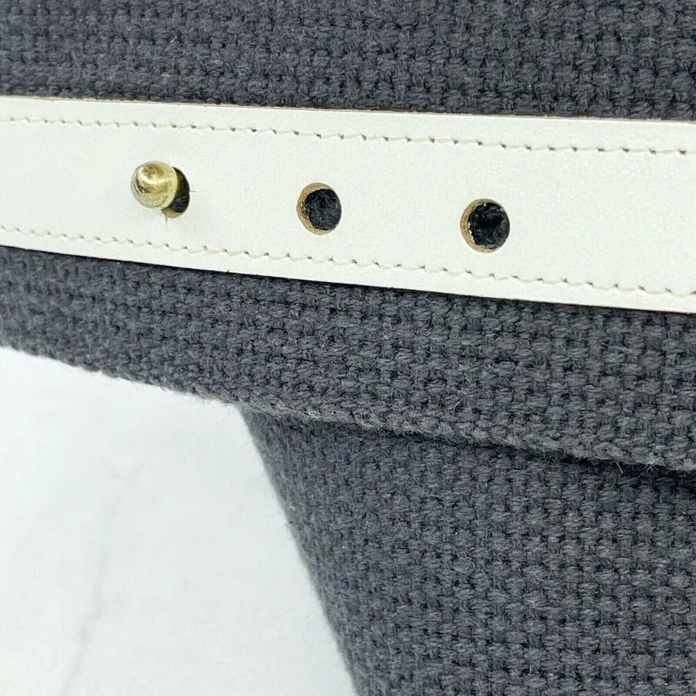 Blue and White Wide Strappy Web Post Belt Size Small S Womens - Image 7