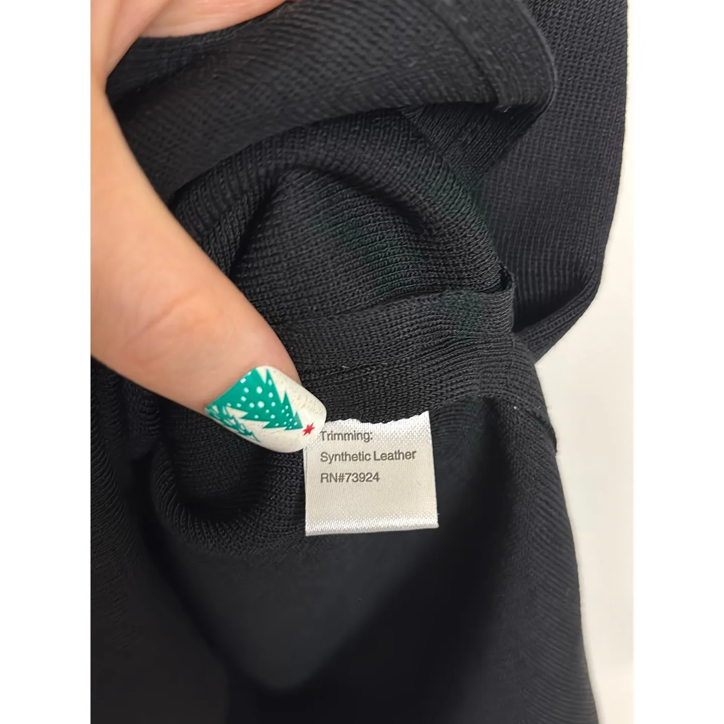 Ming Wang Tank Top Womens 3X Black Sleeveless Scoop Neck Knit Faux Leather Trim - Image 6