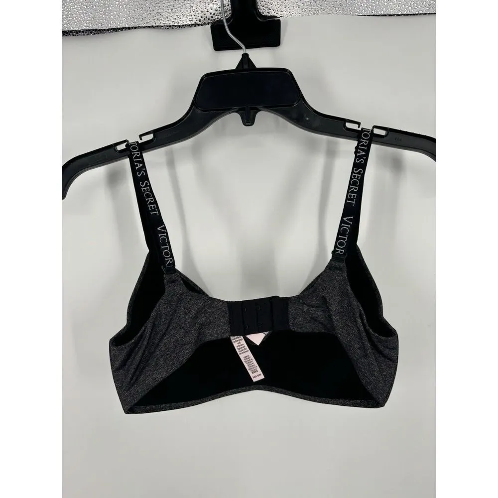 Victoria's Secret Body Wing Lining T Shirt Lightly Lined Heathered Grey Size 34D - Image 2