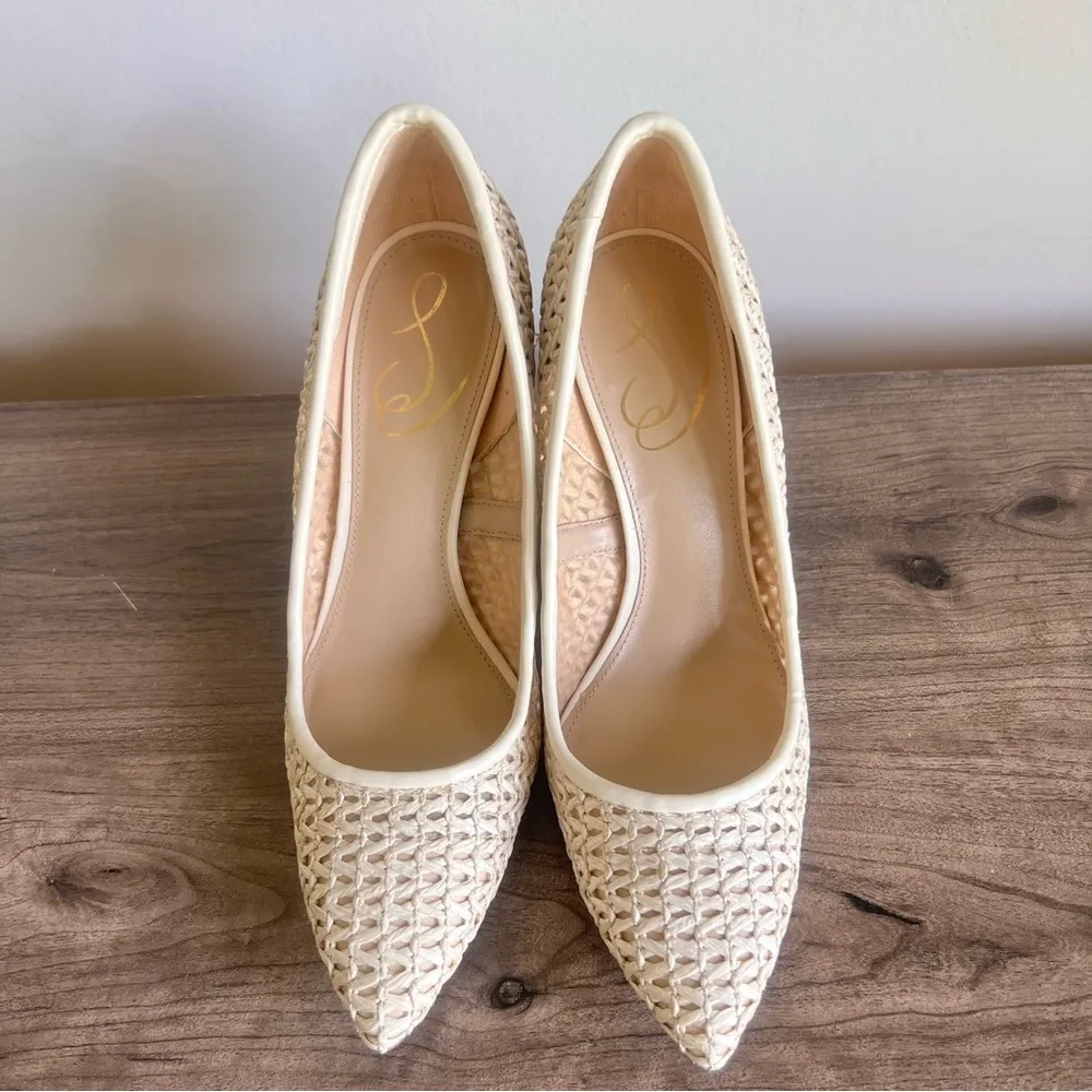 Sam Edelman Hazel Ivory Raffia Pointed Toe Women's Shoe Size 7 #B1184 - Image 7