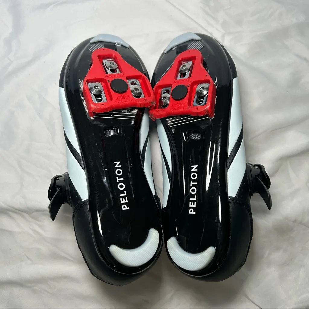Peloton Black & White Unisex Cycling Bike Cleat Shoes women’s shoe size 9 mens 7 - Image 9