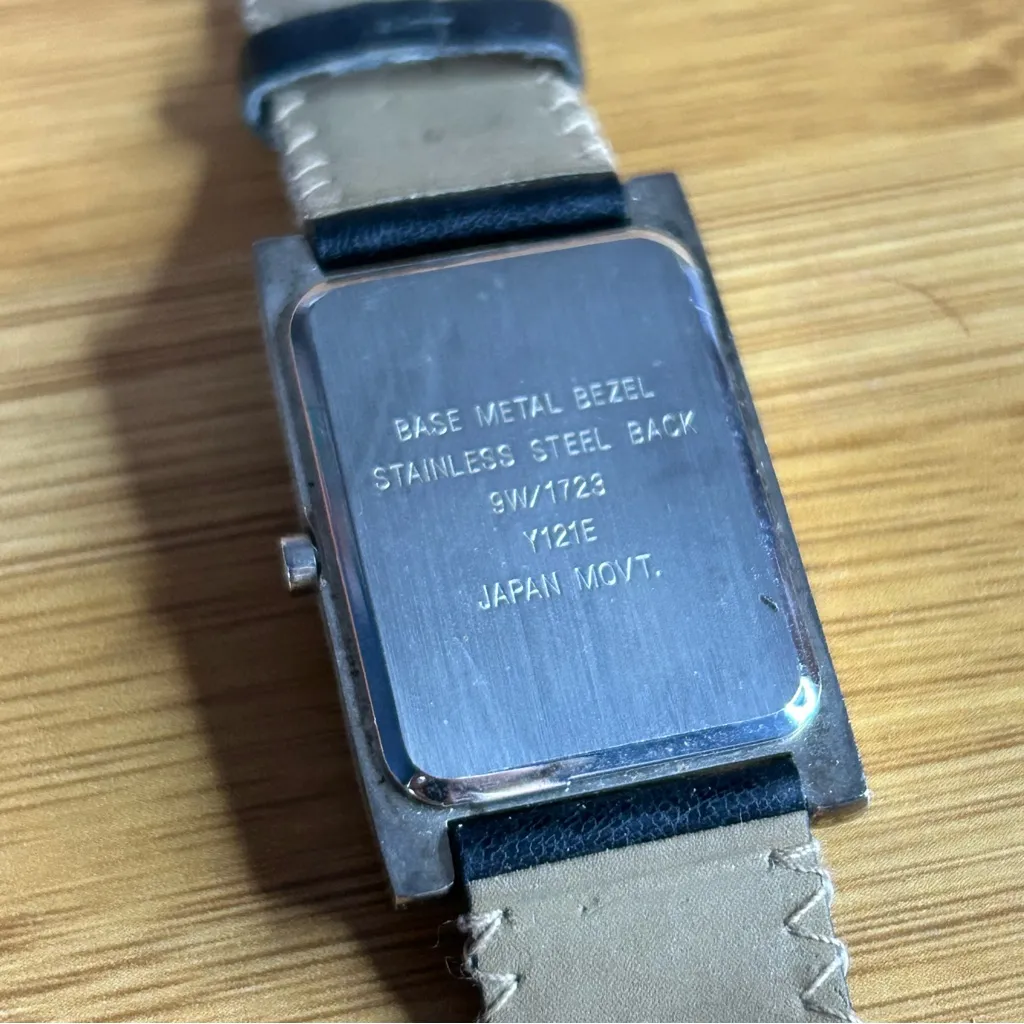 Silver Rectangular Smartwatch with Black Strap - Image 6