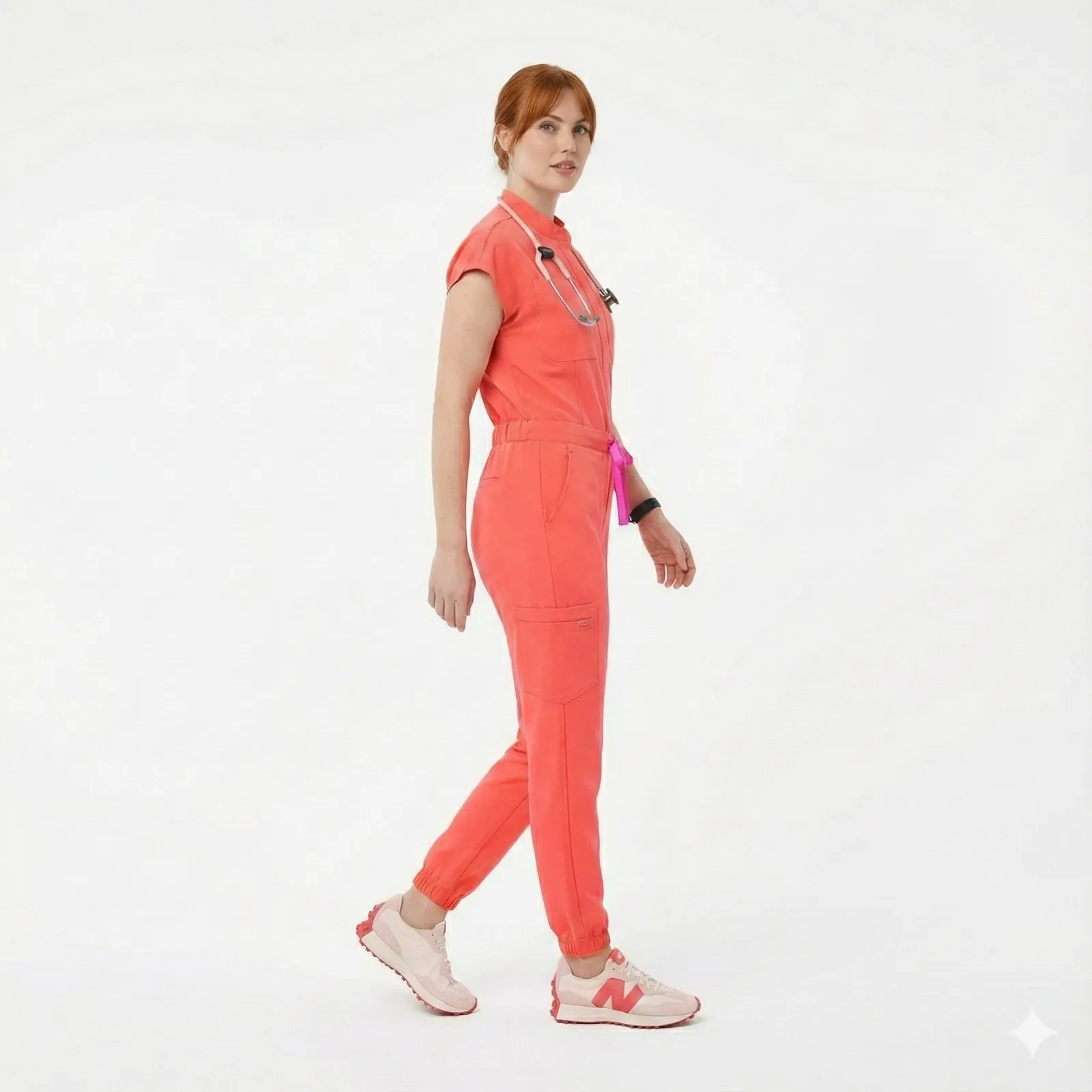 Figs Rafaela Fireside Red Scrub Jumpsuit Style Size XXL Scurbs - Image 2