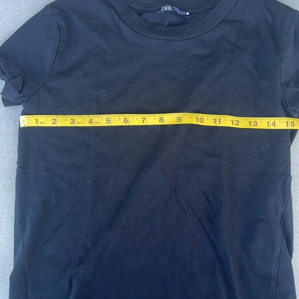 Zara black crop t-shirt size XS - Image 4