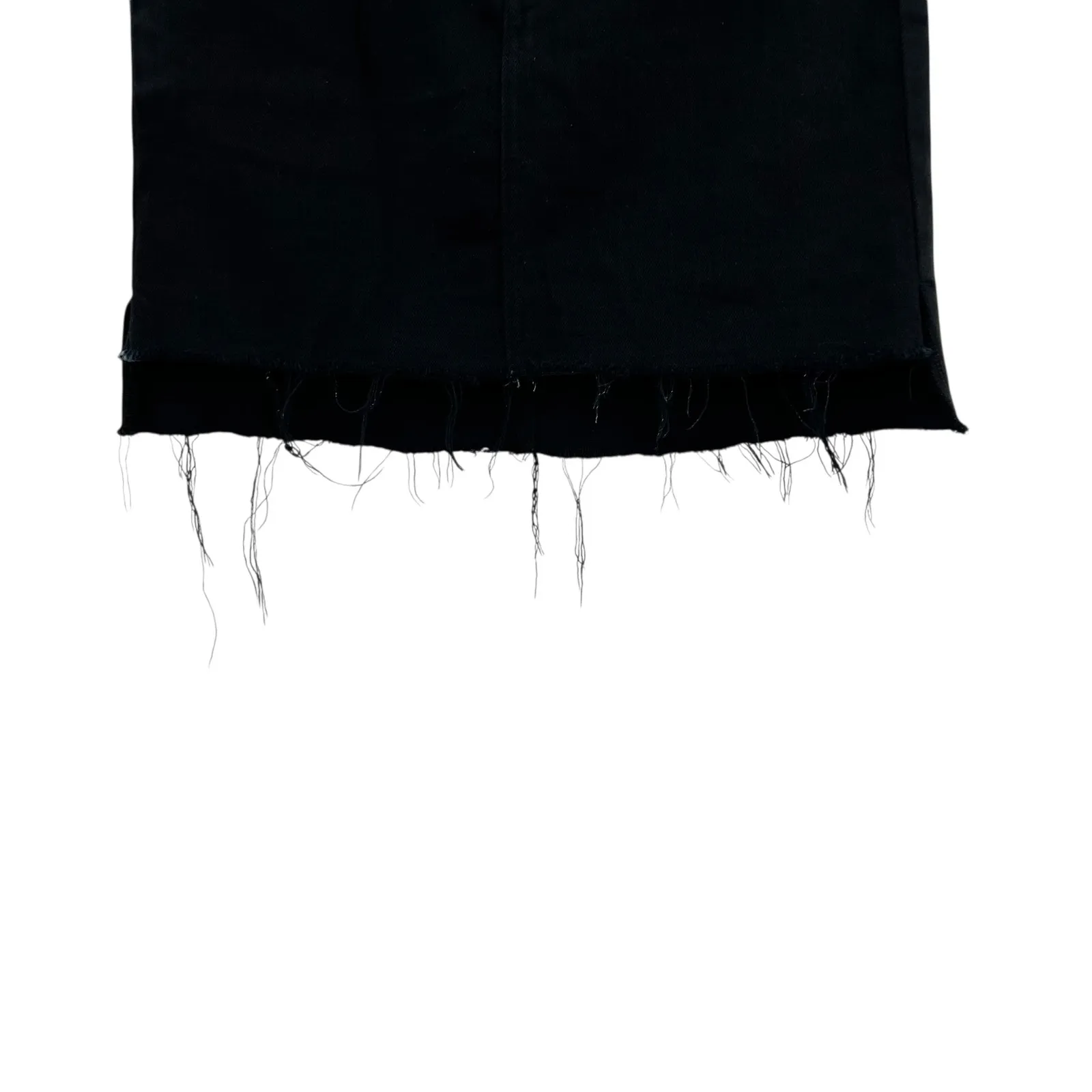 Aritzia Wilfred‎ Free Tanit Denim Skirt Mini Raw Hem Black Wash Size 2 - Image 6