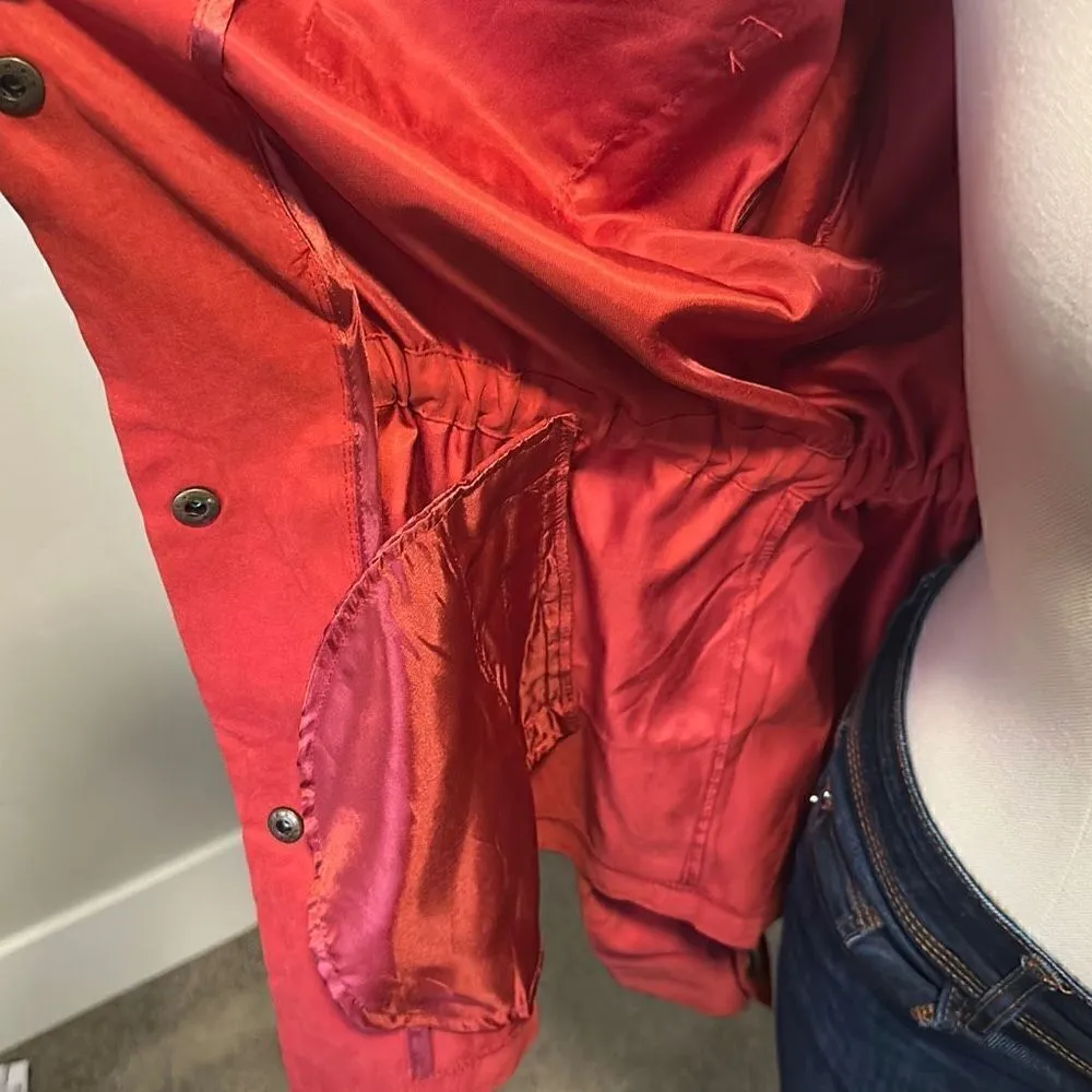 Umgee  Women's Drawstring Waist Jacket Coat Red-NWT - Image 6