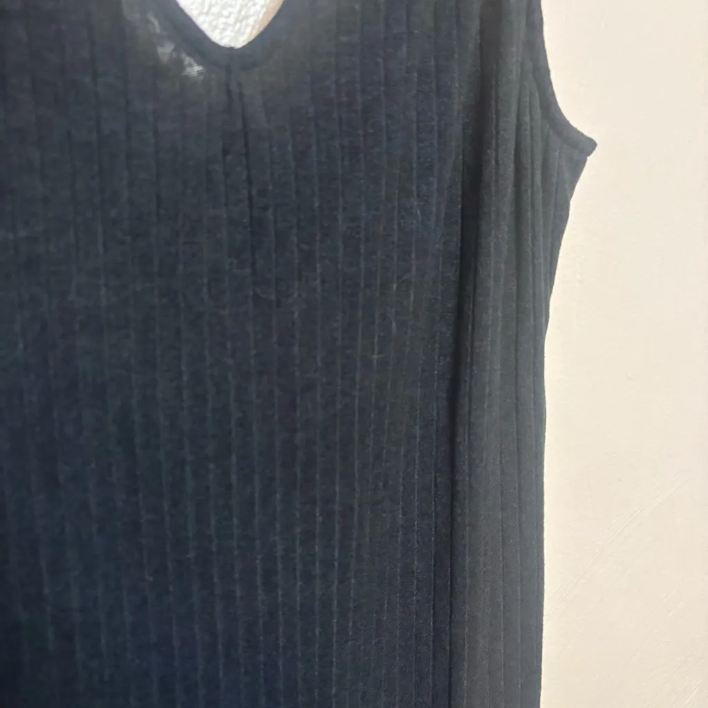 NWT Wishlist Women’s Dress Ribbed Longline Duster Cardigan Maxi Black Set Small - Image 3