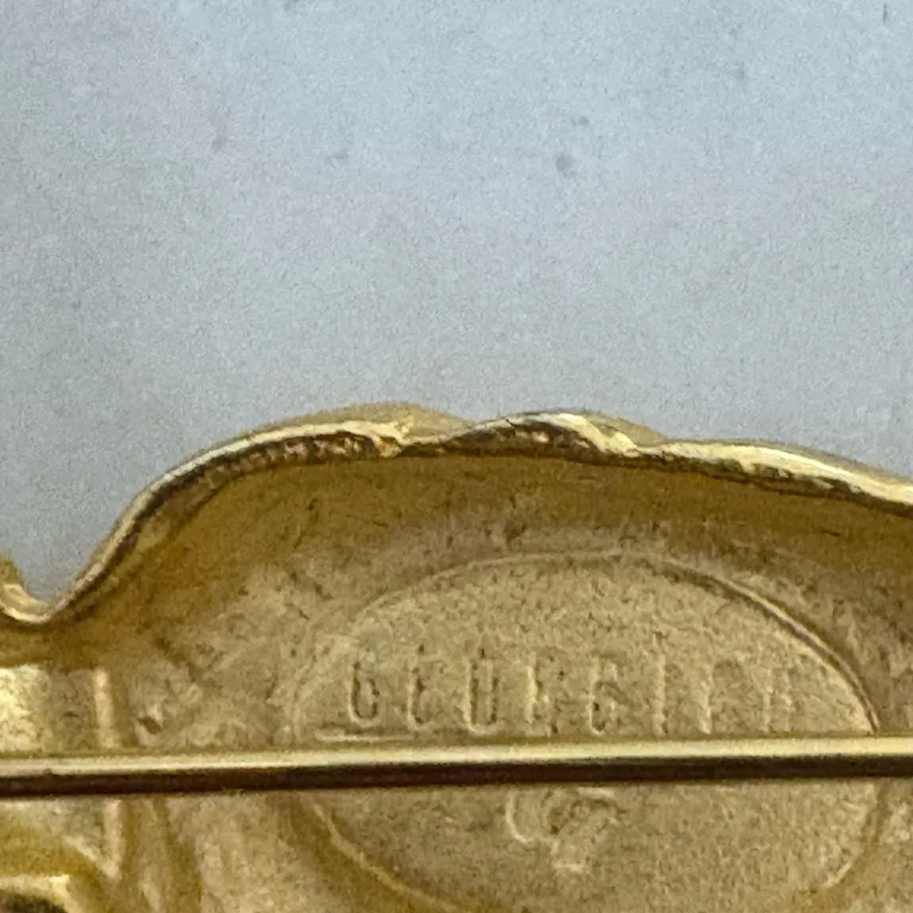 Georgiou Gold and Pearl Women's Umbrella Parasol Brooch - Image 6