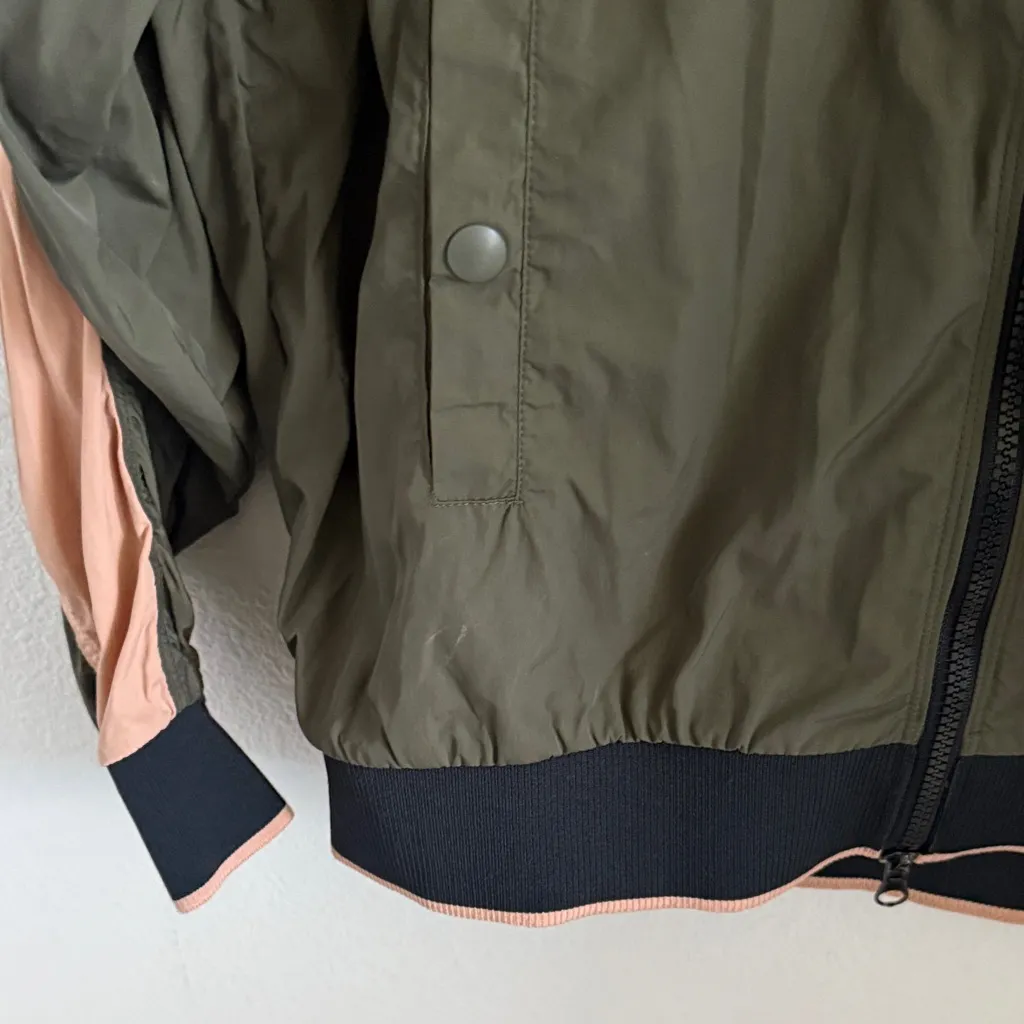 Free People Highline Bomber Jacket Army Combo Desert Rose Small - Image 5