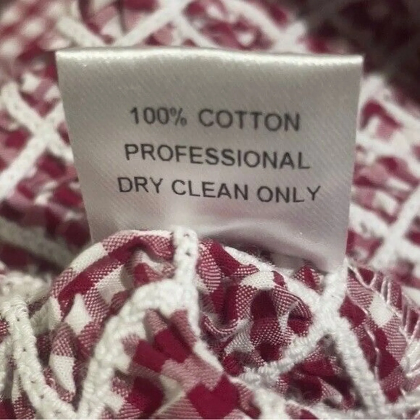 Petersyn Mini Benson Dress XS Red White Gingham Off - Image 9