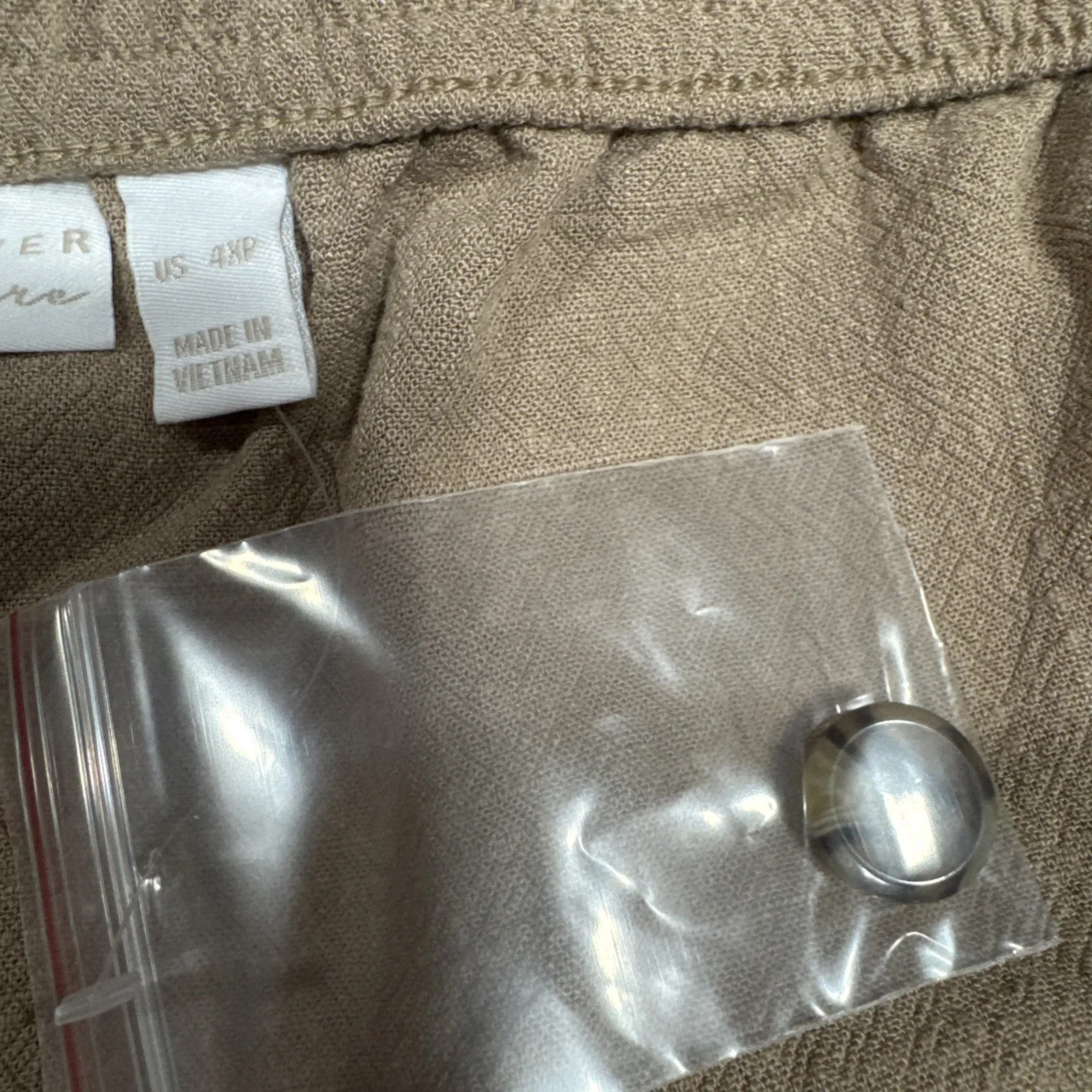 Susan Graver Pure Womens Pull On Shorts Size 4XP Rayon Linen Blend A501390 Pocke - Image 4