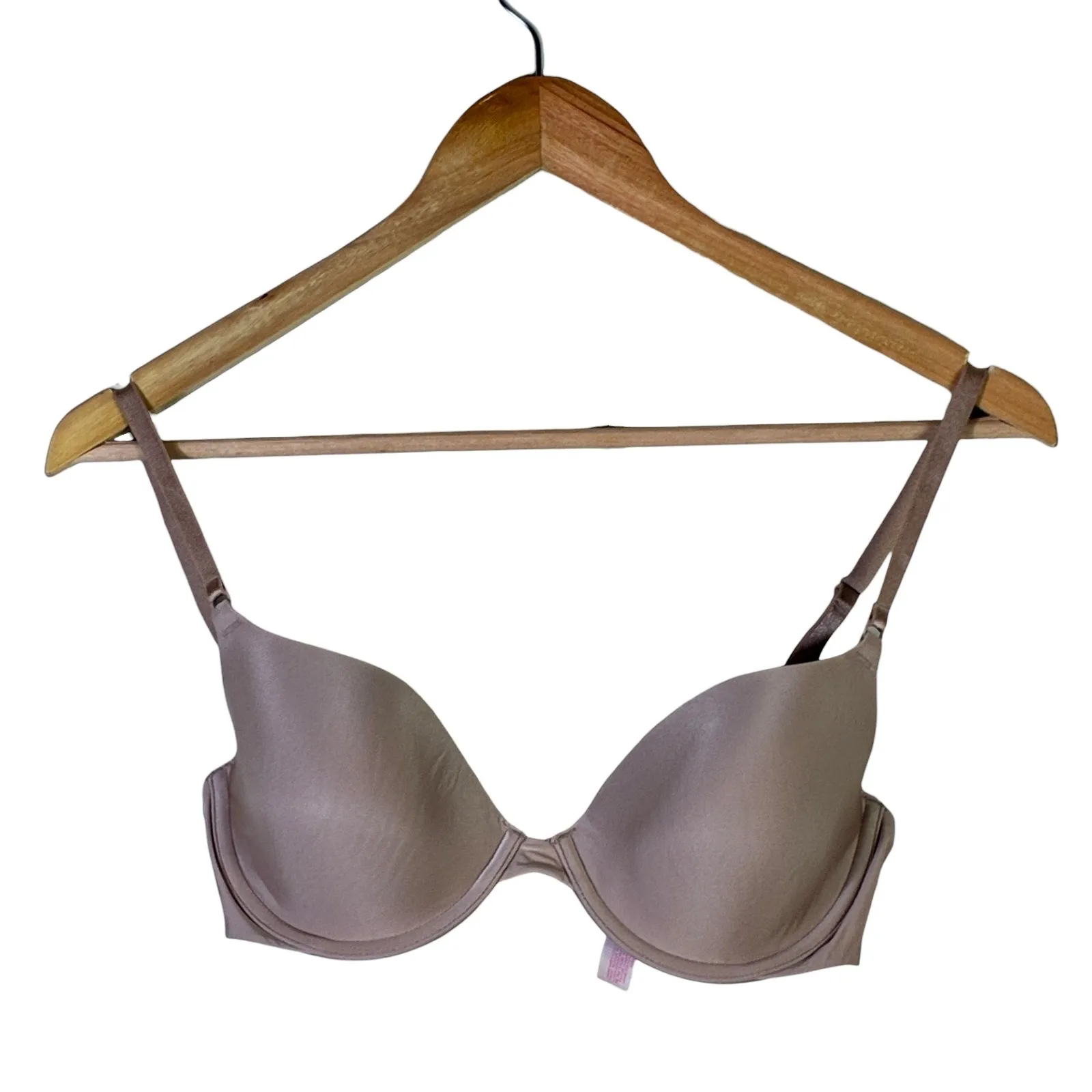Victoria's Secret Demi Push Up Bra Womens 32D Taupe Smooth Classic Feminine - Image 2