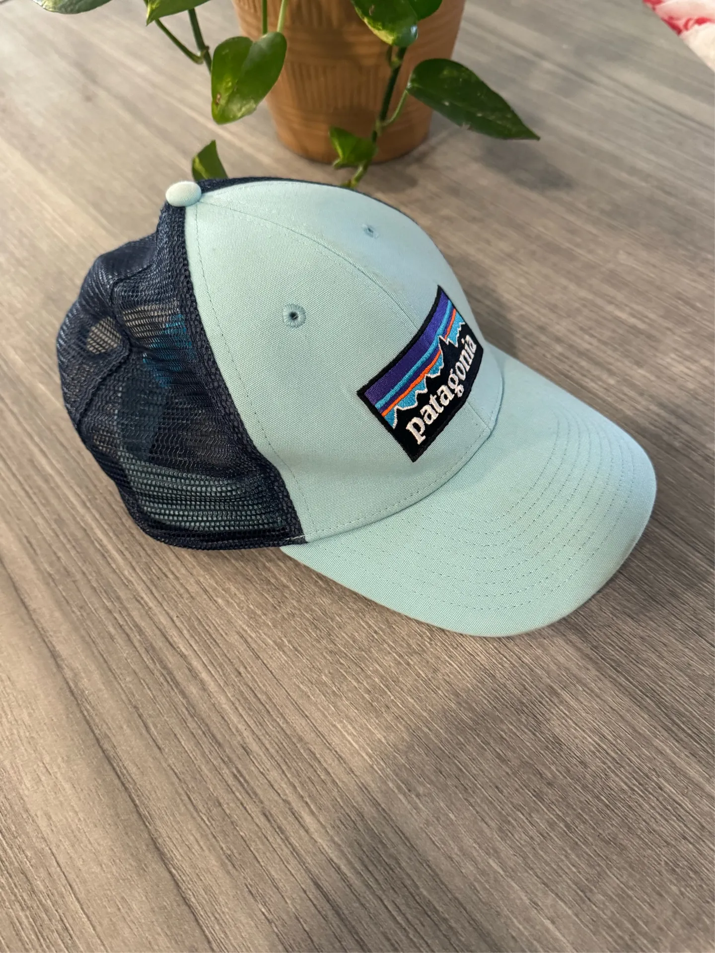 Patagonia Hat Cap Snapback Two Tone Blue Mesh Trucker Outdoors Hiking Unisex  - Image 2