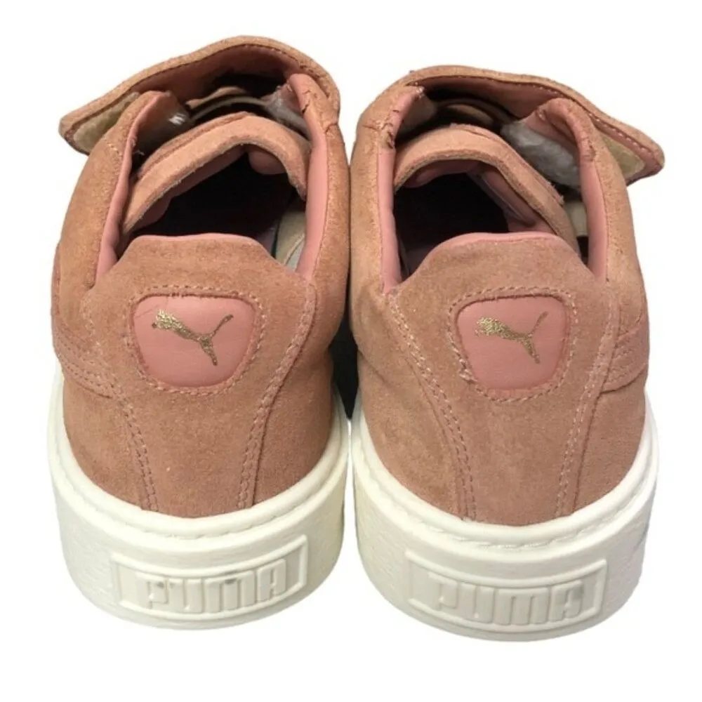 Puma  Women’s Suede Platform Big Velcro Strap in Cameo Brown - Image 4