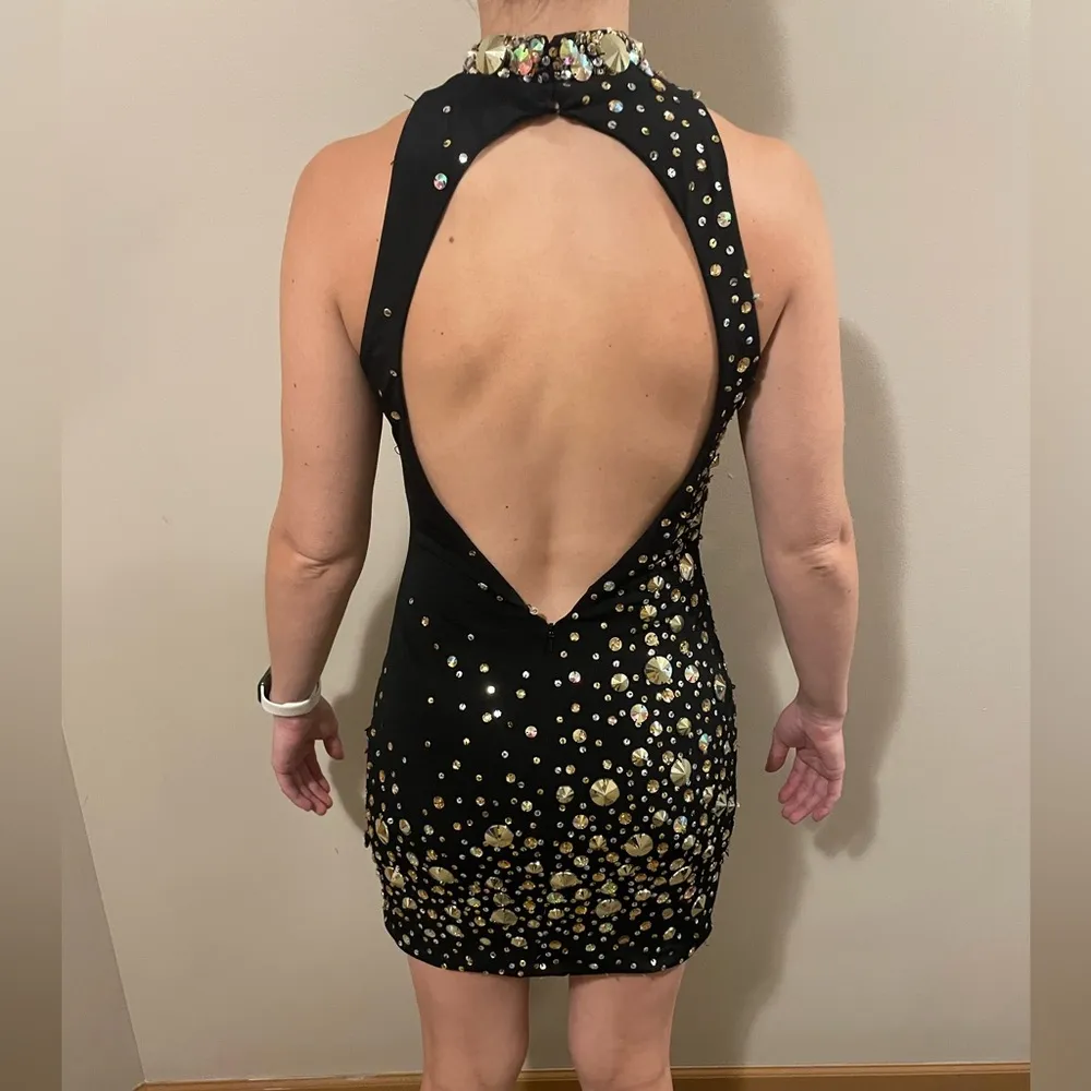 Mari Lee Crystal Rhinestone Bodycon Homecoming Dress - Image 2