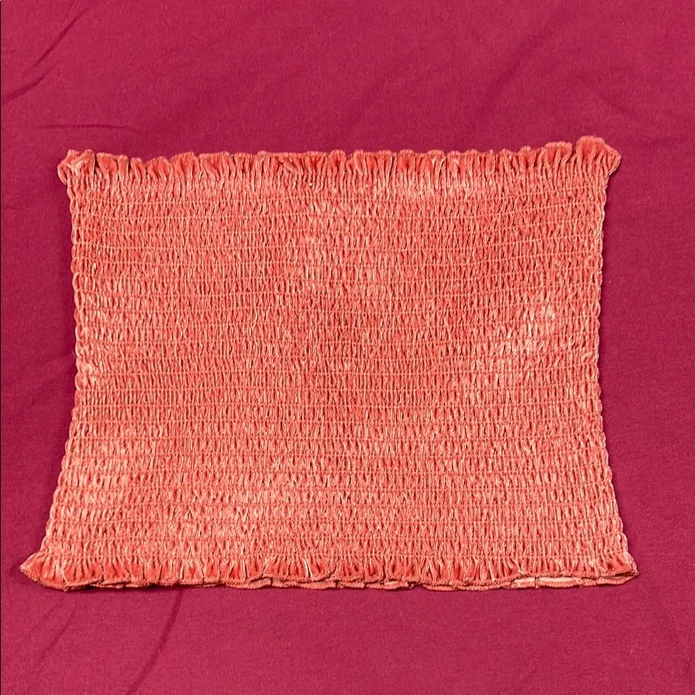 Hollister Pink Smocked Crop Top - Image 2