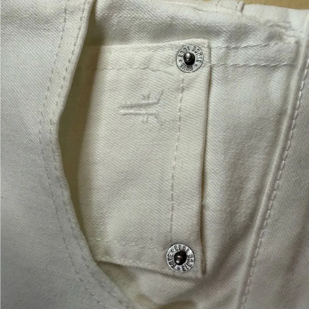 Frye High Rise Straight Leg Size 27 Winter White‎ Denim Jean NWOT - Image 4