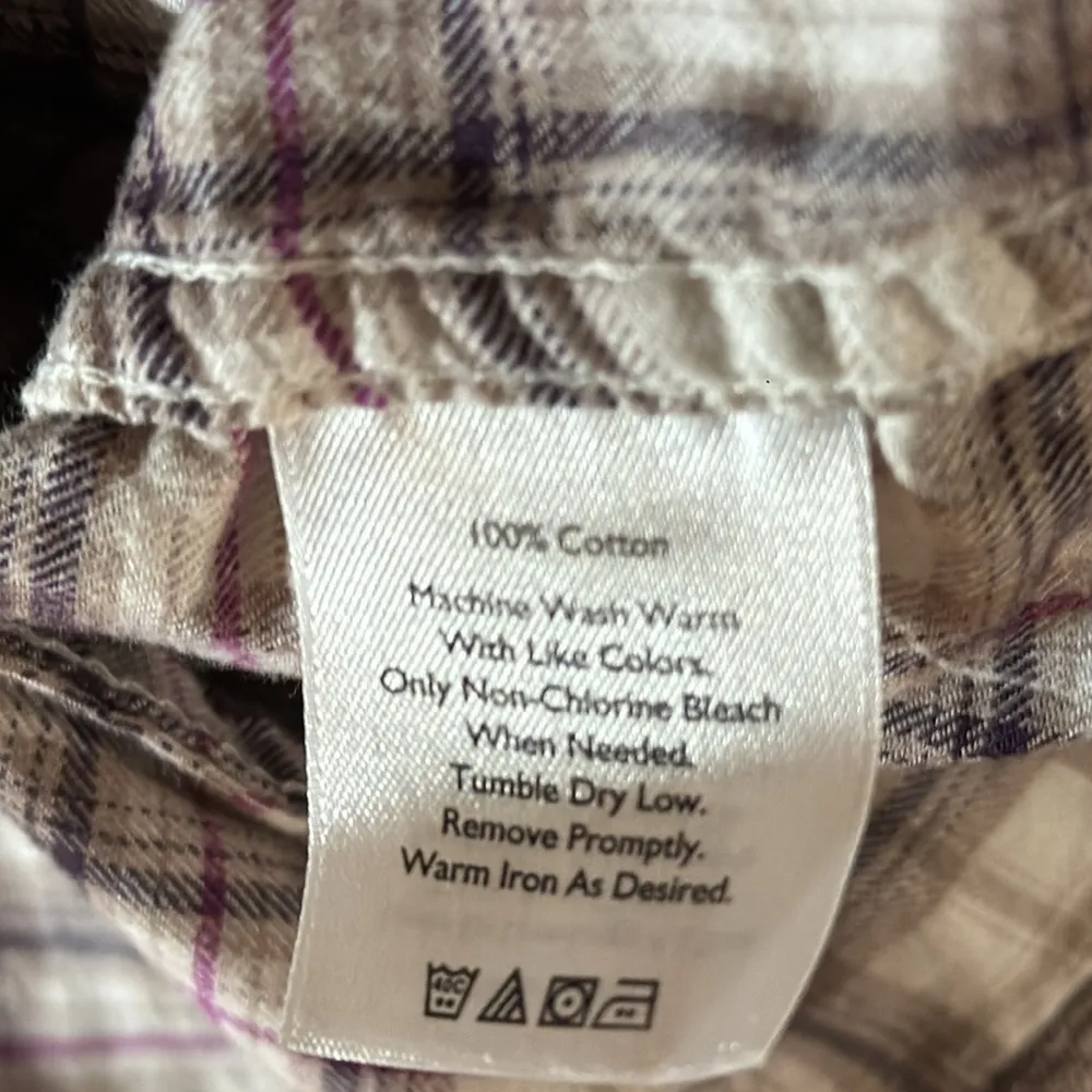 Eddie Bauer Classic Fit Flannel Plaid Button Down Shirt Size Large - Image 9