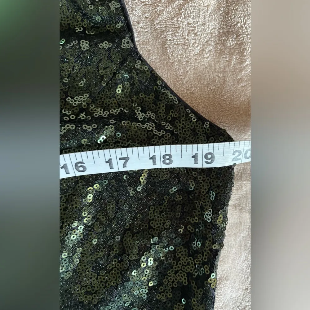 Forever 21 Green Sequin Glitter Women's Romper NWT Large - Image 6