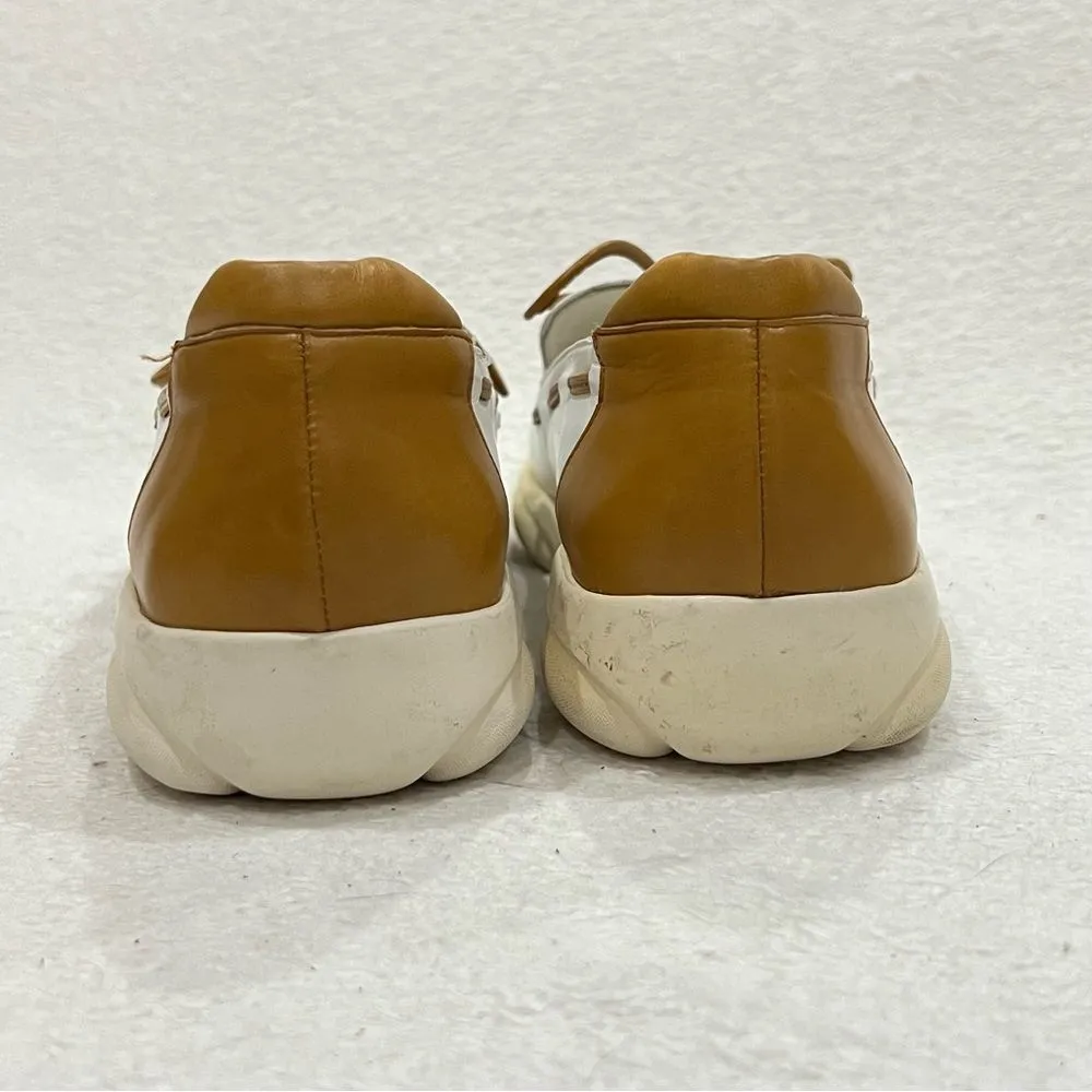 Fratelli Rossetti Off White Leather Loafers Size 6.5 Tan - Image 11