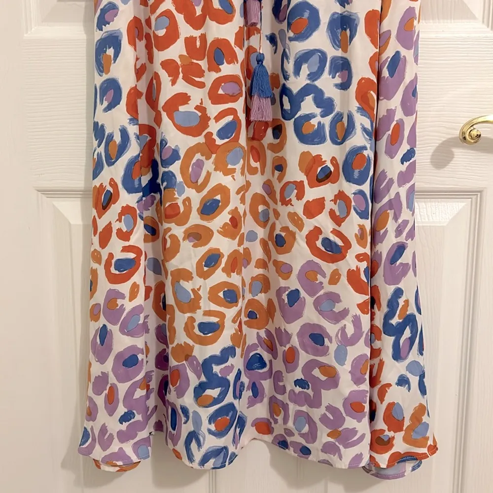 Farm Rio x Anthropologie Vibrance Leopard Animal Print Maxi Skirt Size XS - Image 8