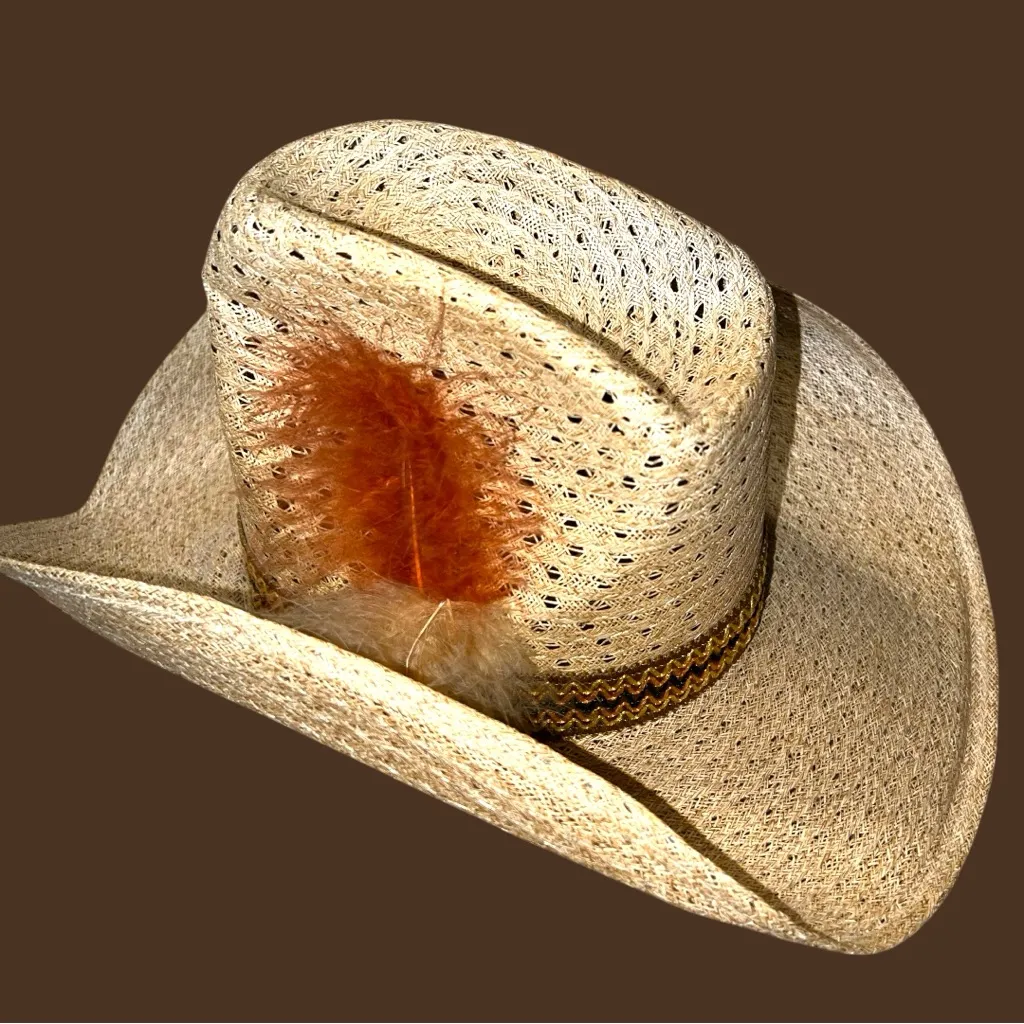 Vintage High Sierra Tan straw Cowboy Hat. Unisex - Image 5