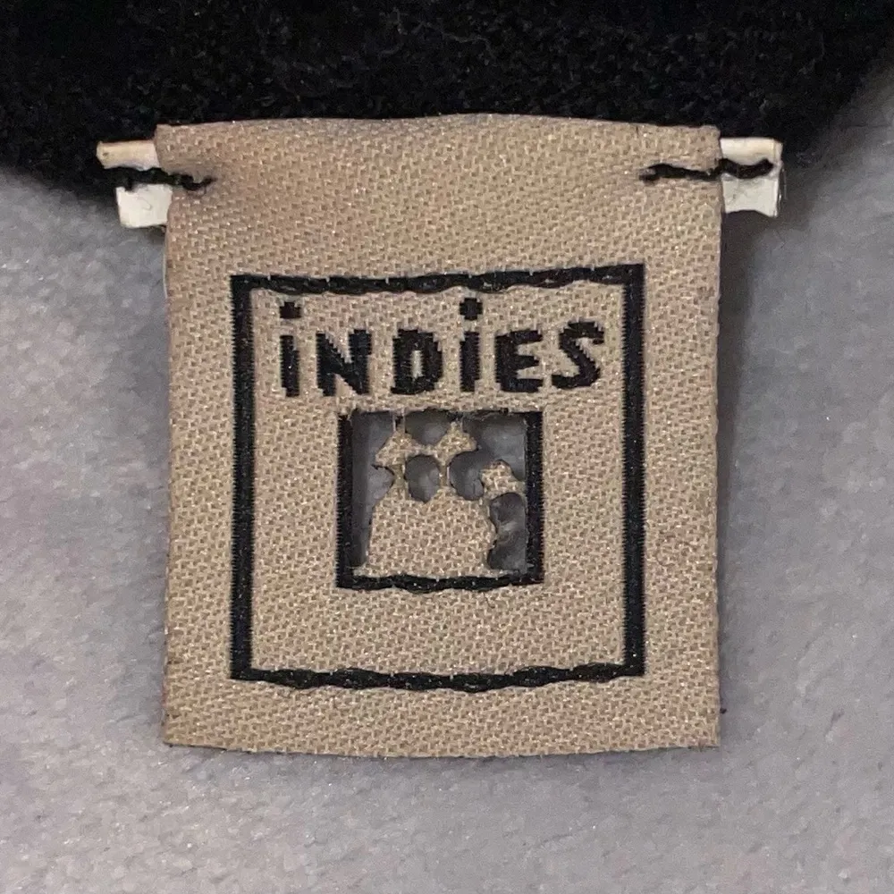 Indies France Black/Blue Ruffle Crinkle Scarf or Sash Foulard Black - Image 3