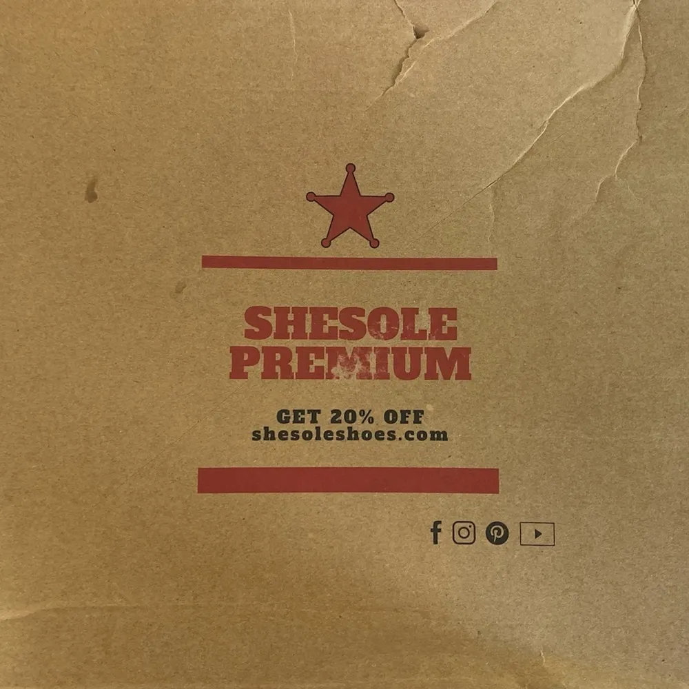 SheSole Women’s Western Square Toe Cowboy Boots Wide Calf Size 10W NIB Brown - Image 5